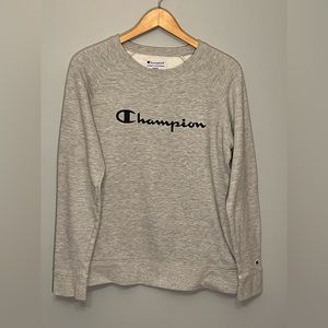Champion Crewneck Sweatshirt Black Logo Unisex size M